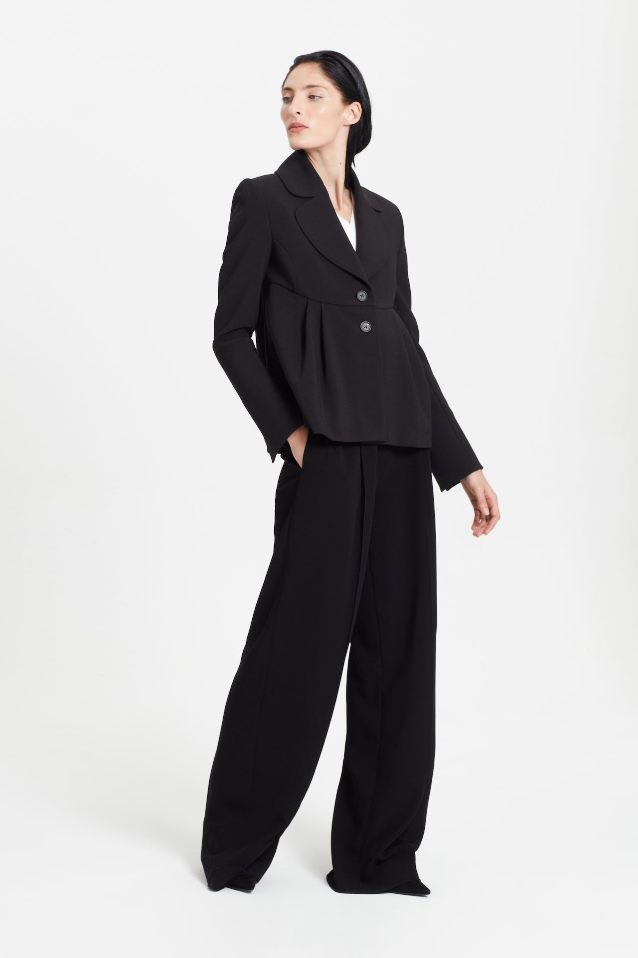 Harmonia Trouser in Black Crepe | Noon By Noor