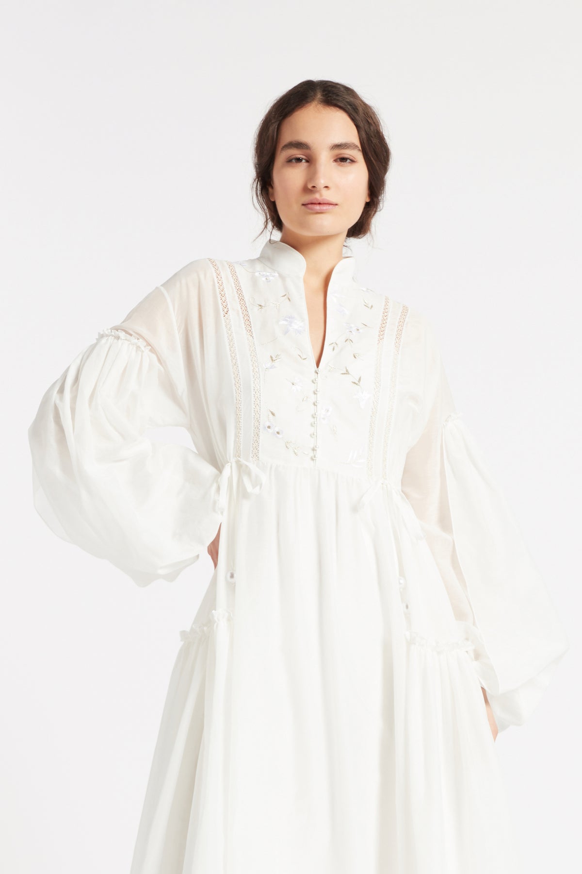 Juno Dress in Soft White | Noon By Noor