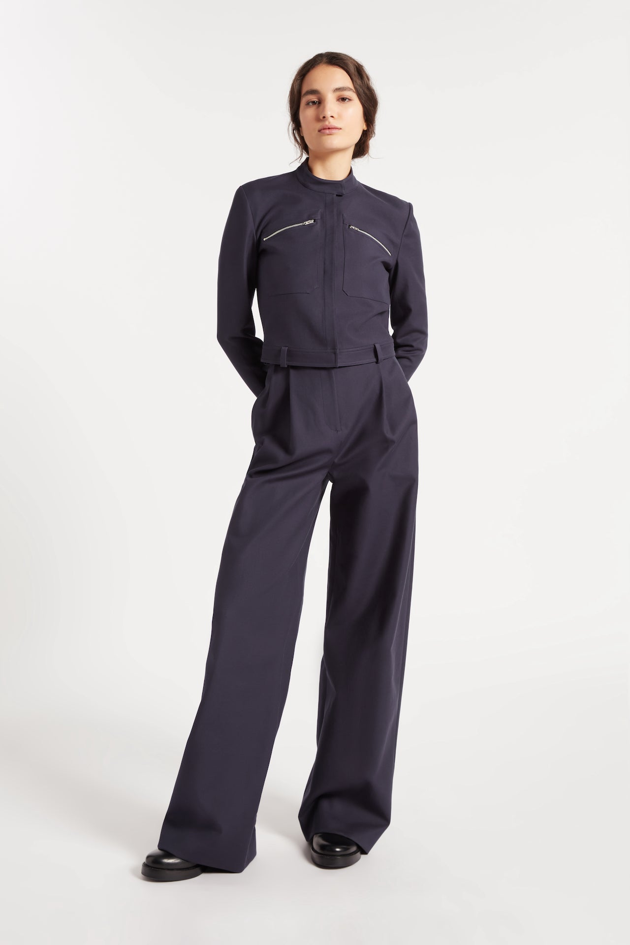 Harmonia Trouser in Navy | Noon By Noor