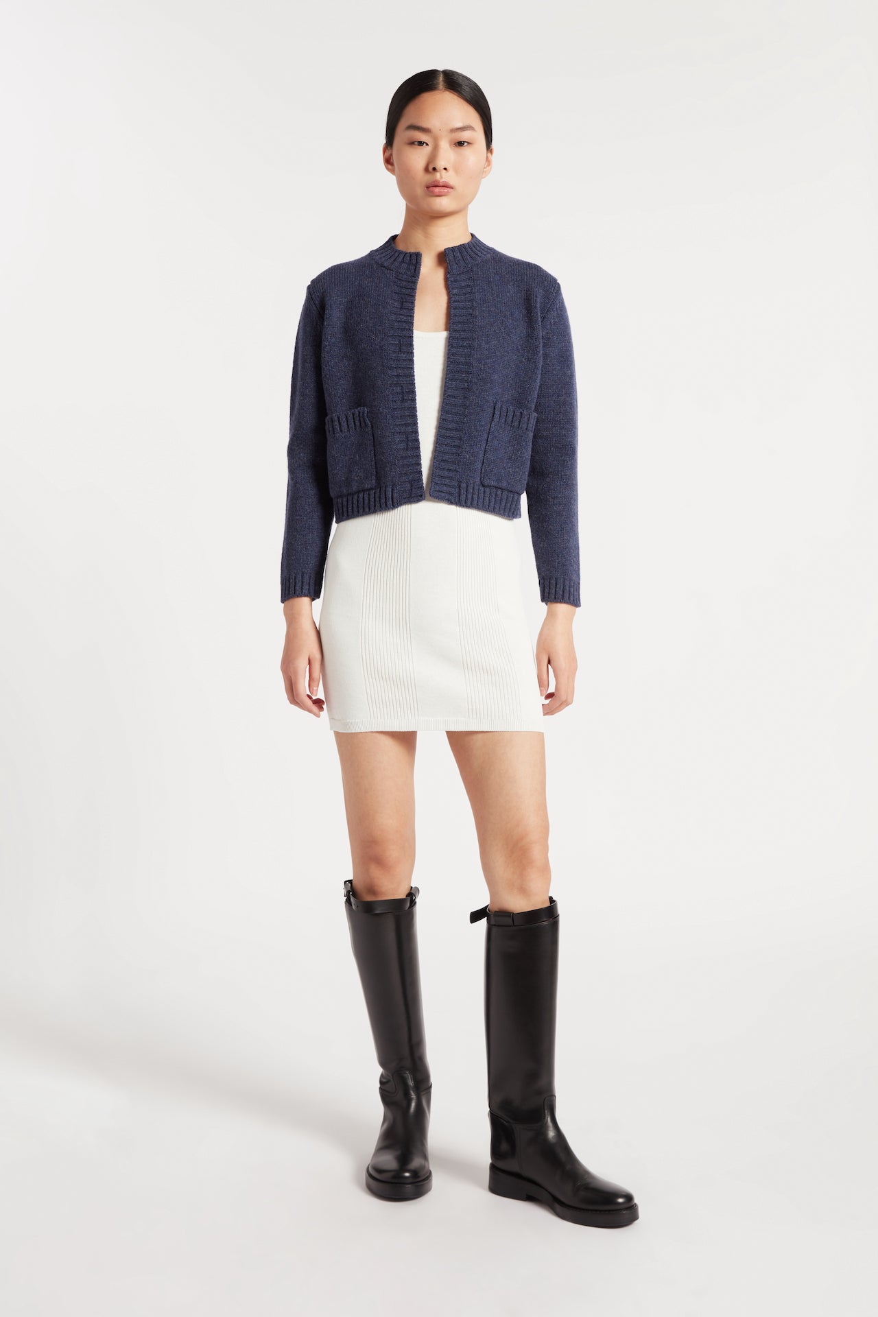 Mae Knit Vest in White | Noon By Noor