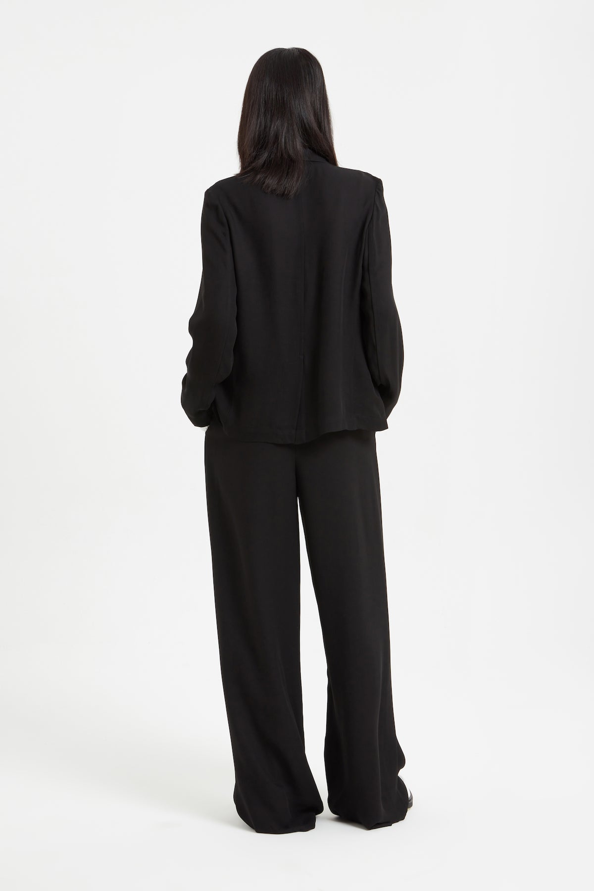 Harmonia Trouser in Black Viscose | Noon By Noor