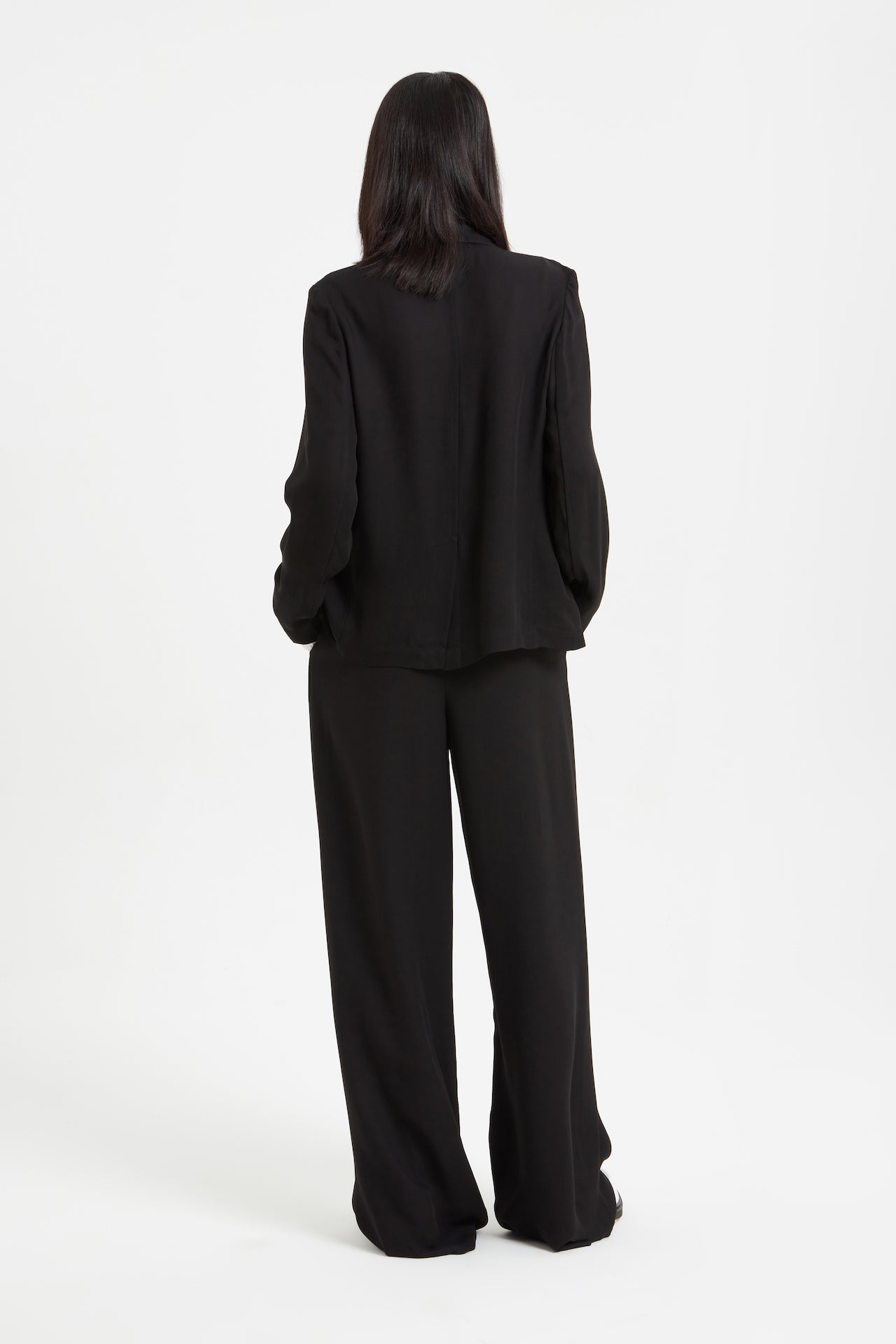 Harmonia Trouser in Black Viscose | Noon By Noor