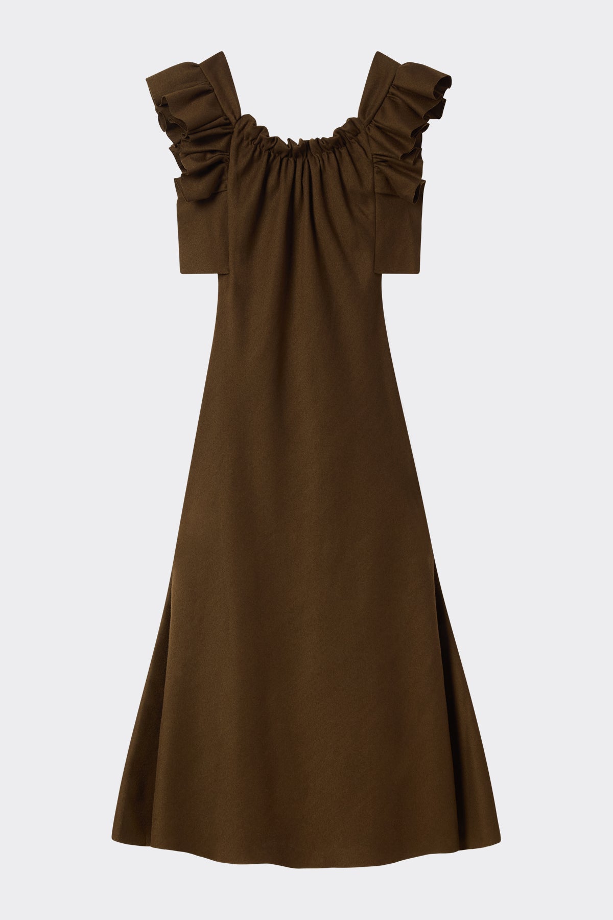 Dora Dress in Dark Khaki | Noon By Noor