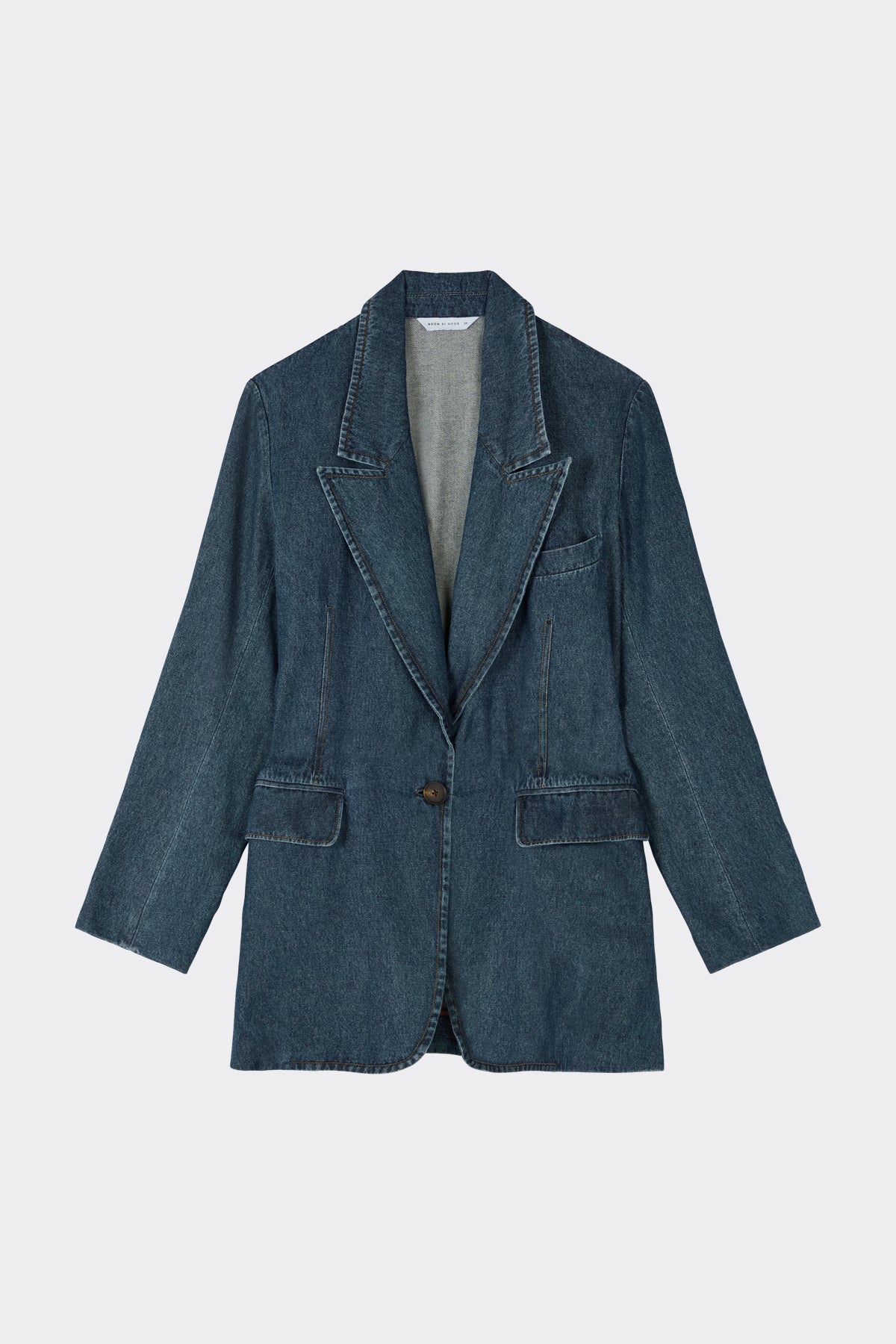 Welbeck St Jacket in Mid Blue | Noon By Noor