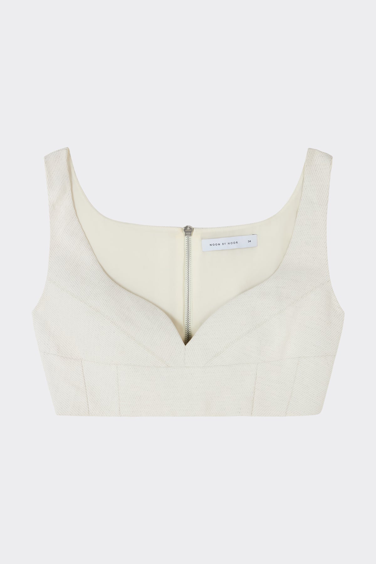 Zaha Corset Top in Chalk White| Noon by Noor