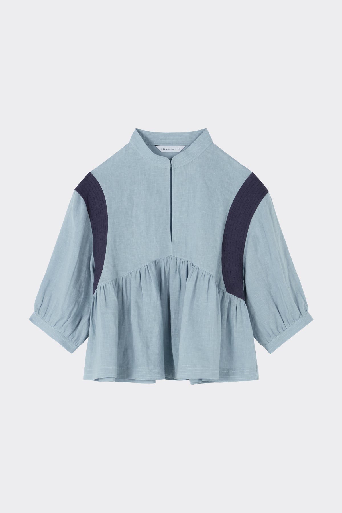 Payton Top in Mid Blue| Noon by Noor