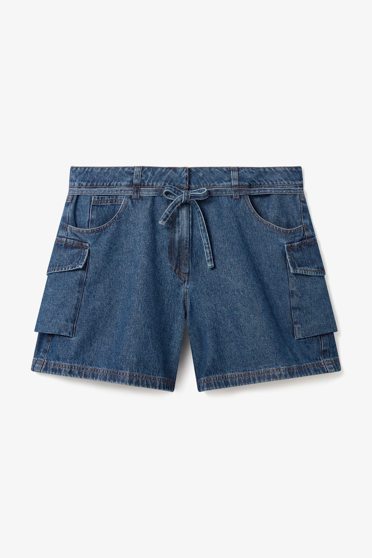Makena Shorts in Mid Blue| Noon by Noor