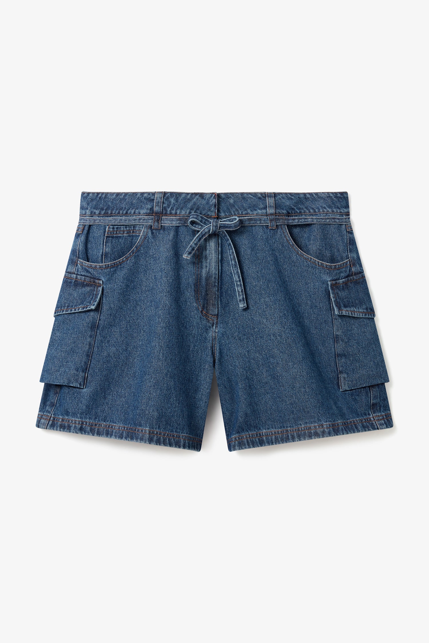 Makena Shorts in Mid Blue | Noon By Noor