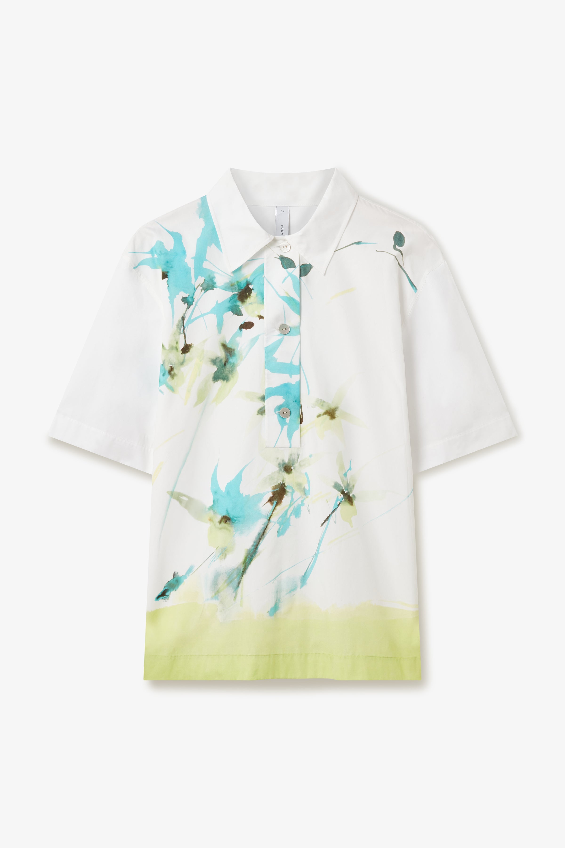 Izara Shirt in Soft White Print | Noon By Noor