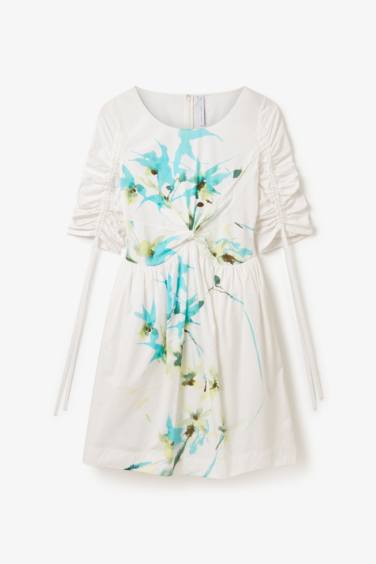 Slim Dress in Soft White Print| Noon by Noor