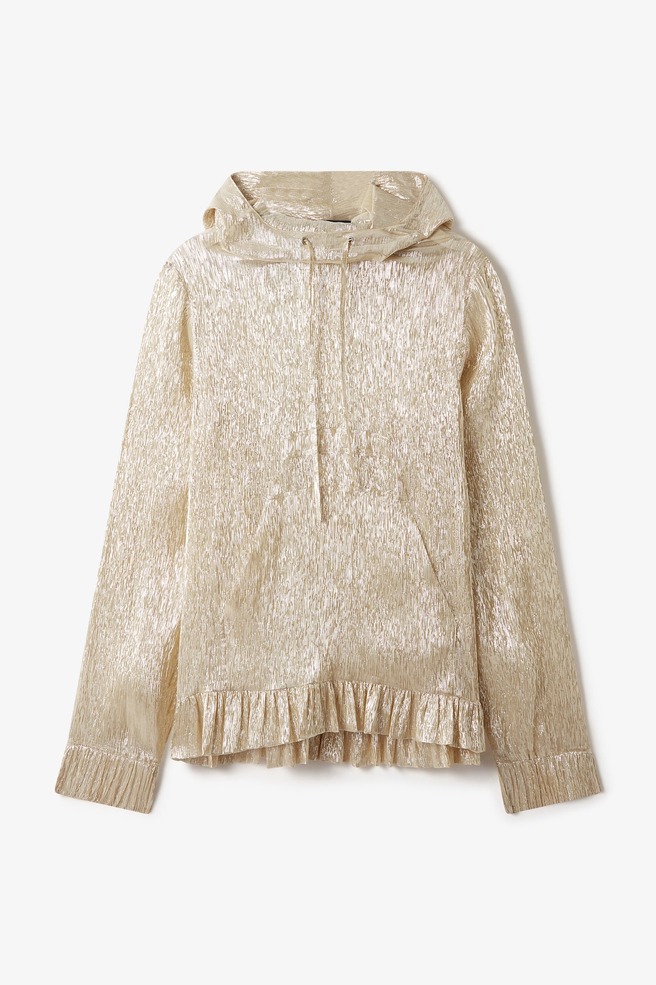 Samia Hoodie Top in Pale Gold | Noon By Noor