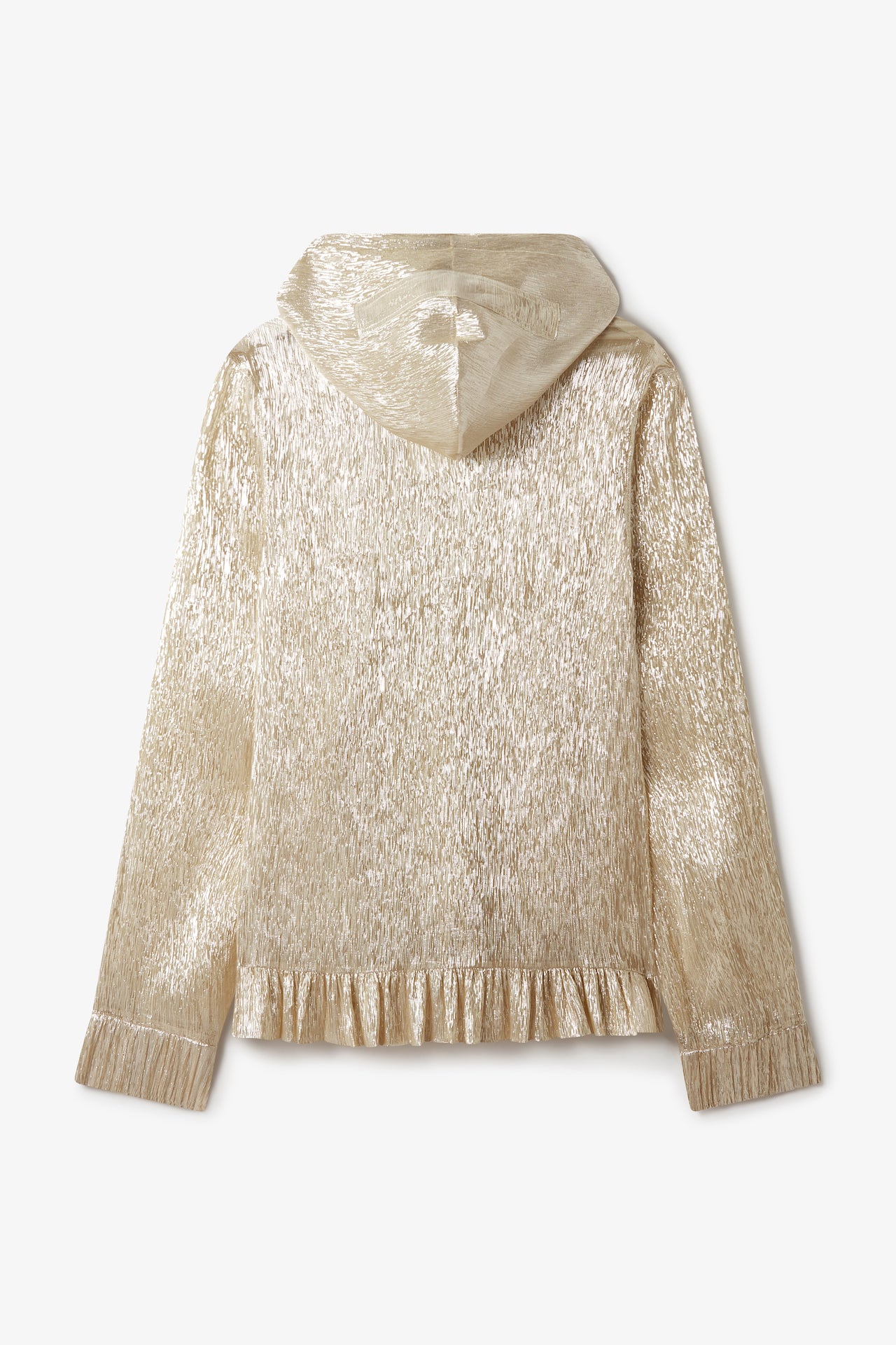Samia Hoodie Top in Pale Gold | Noon By Noor