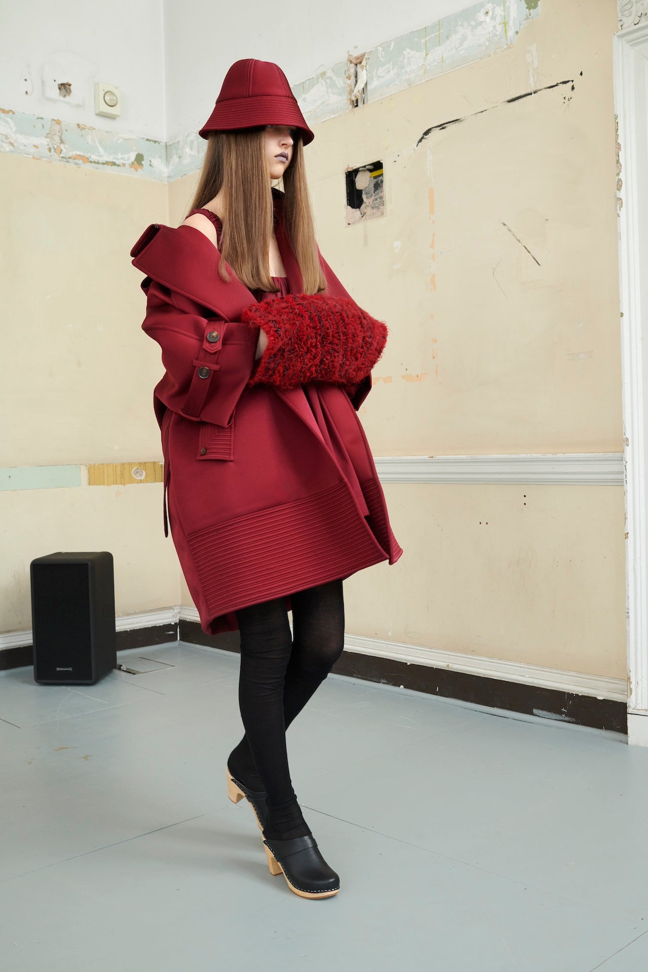 Parklane Coat in Deep Cherry | Noon By Noor