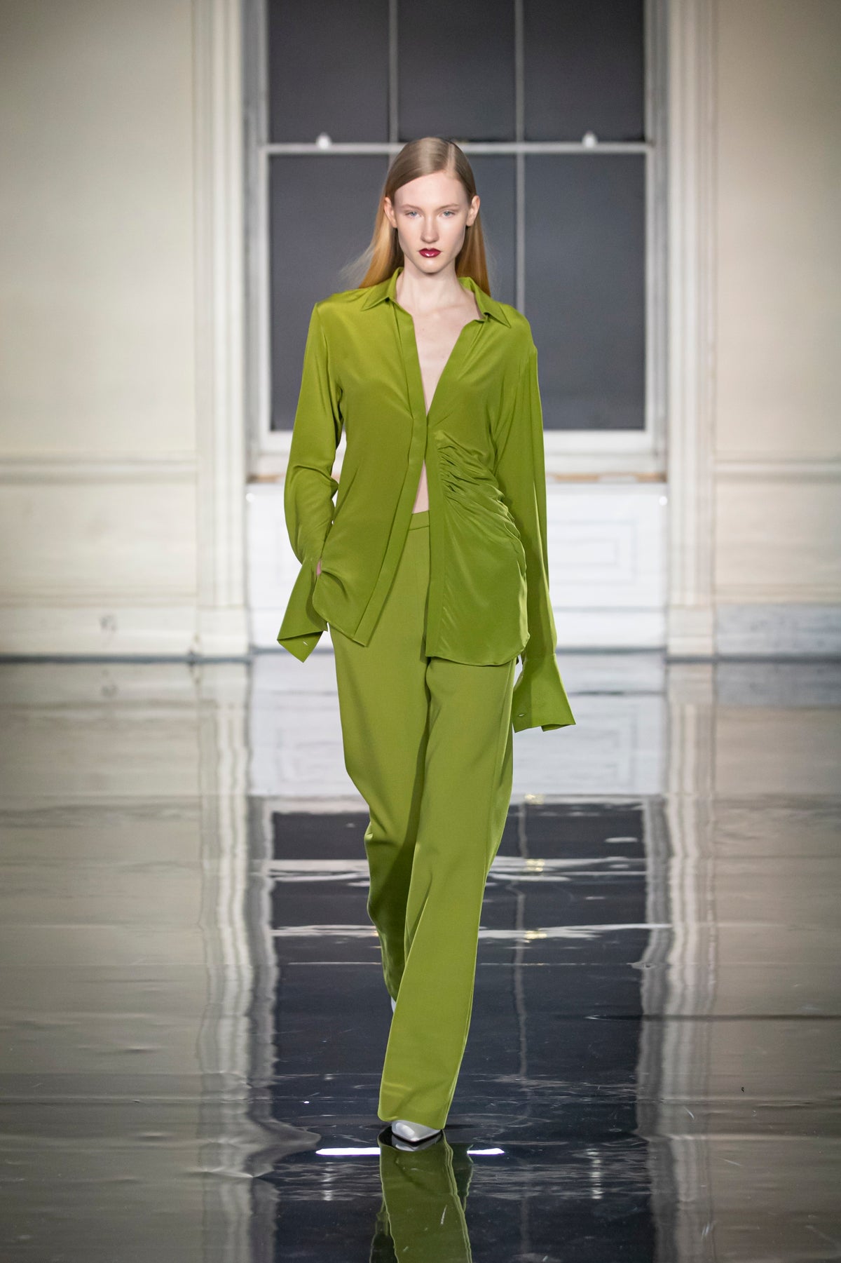 Liza Trouser in Palm Green| Noon by Noor