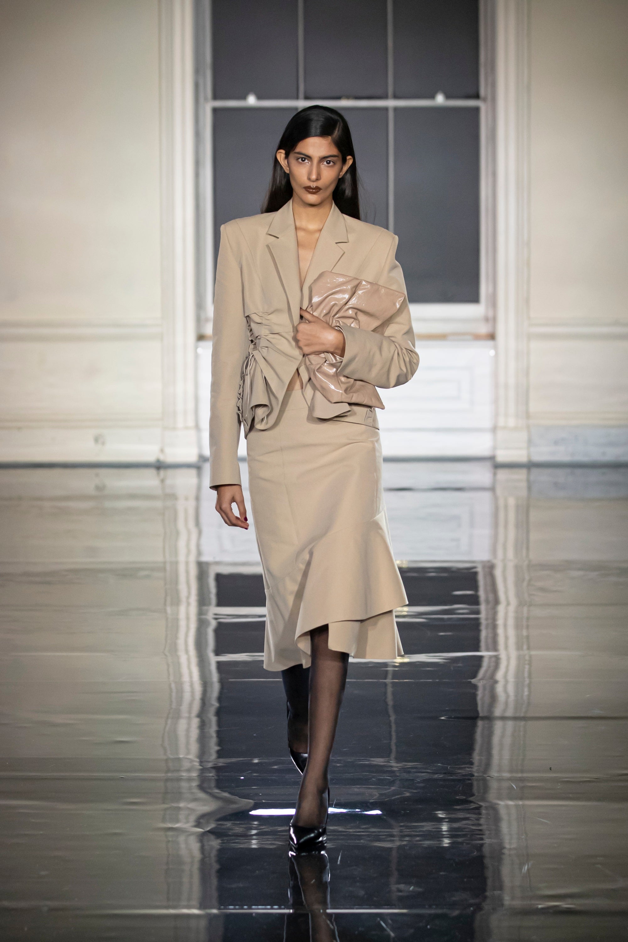 Zamalia Jacket in Sand | Noon By Noor