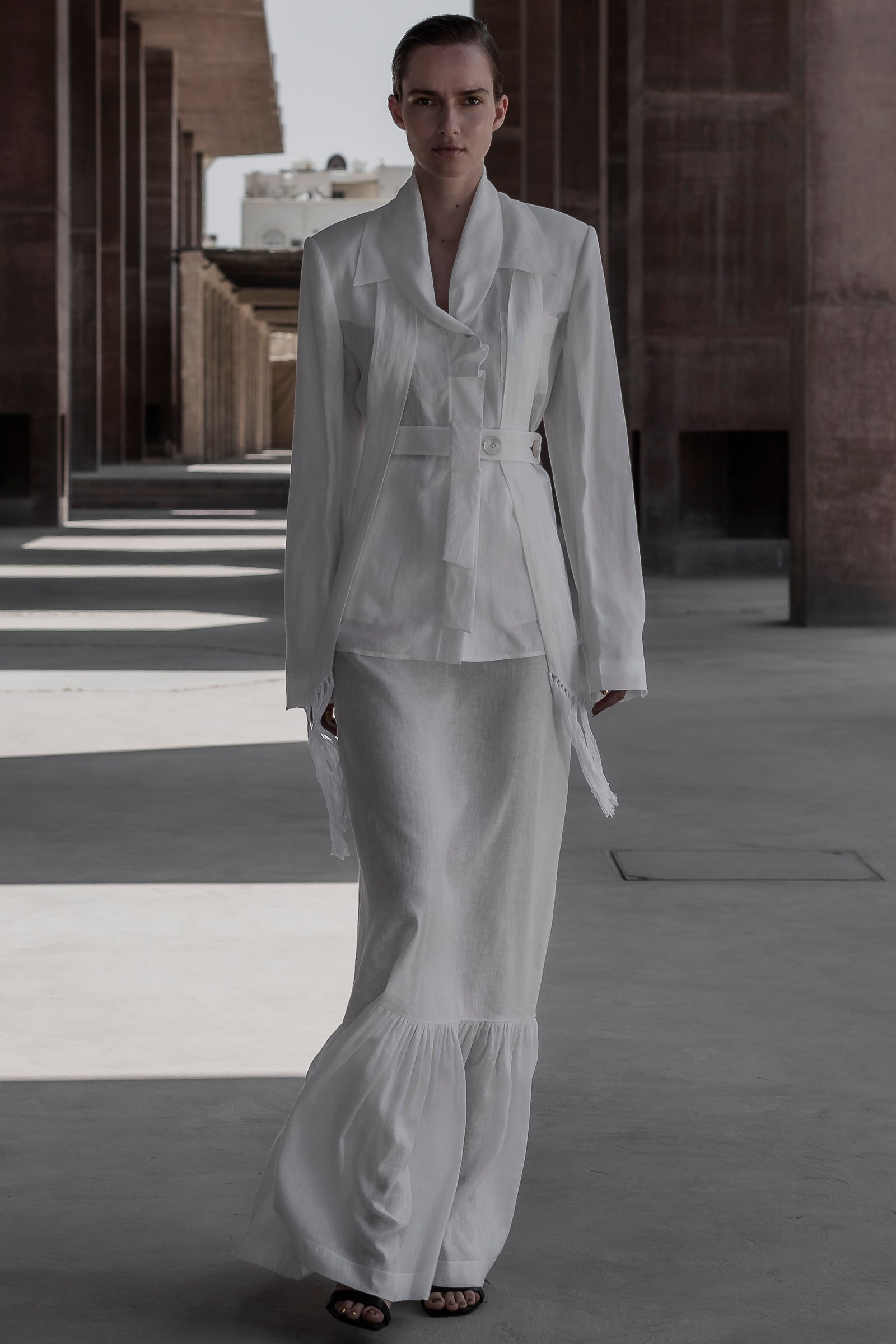 Alka Skrit in Pearl White | Noon By Noor