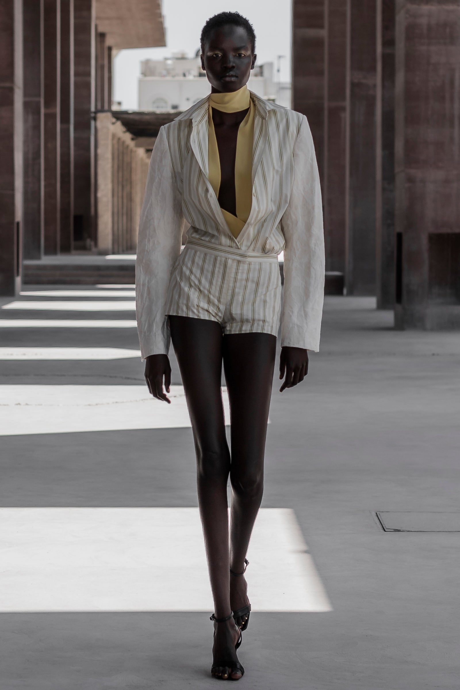 River Shorts in Green Ecru | Noon By Noor