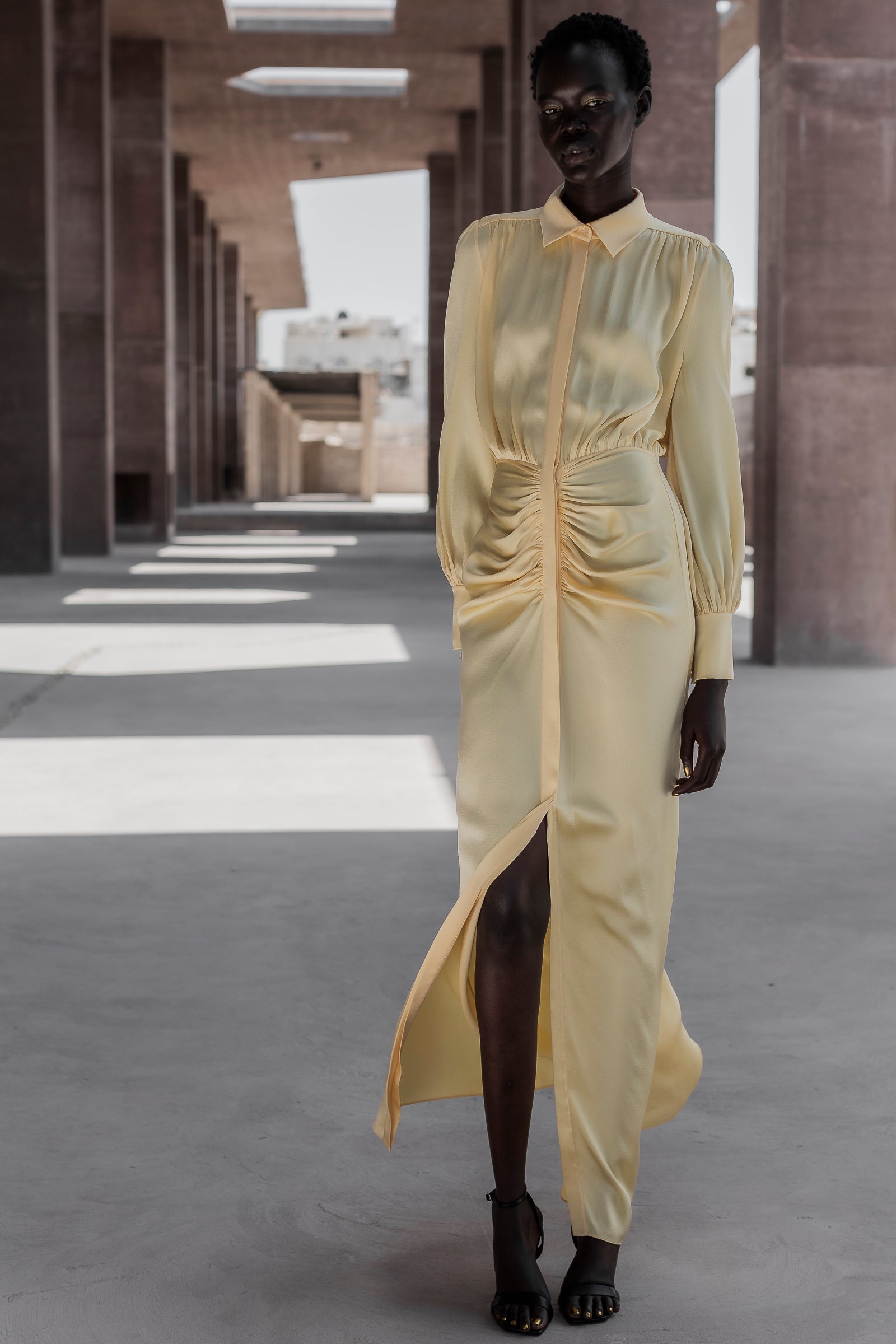 Moli Dress in Butter Yellow | Noon By Noor