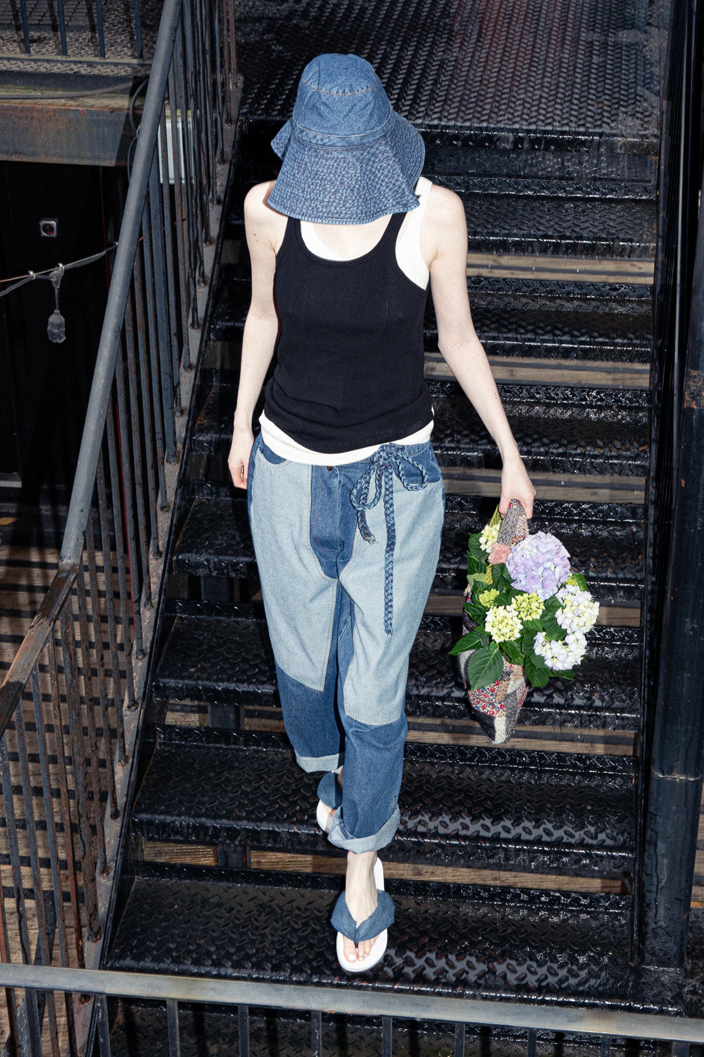 Venita Trouser in Mid Blue | Noon By Noor