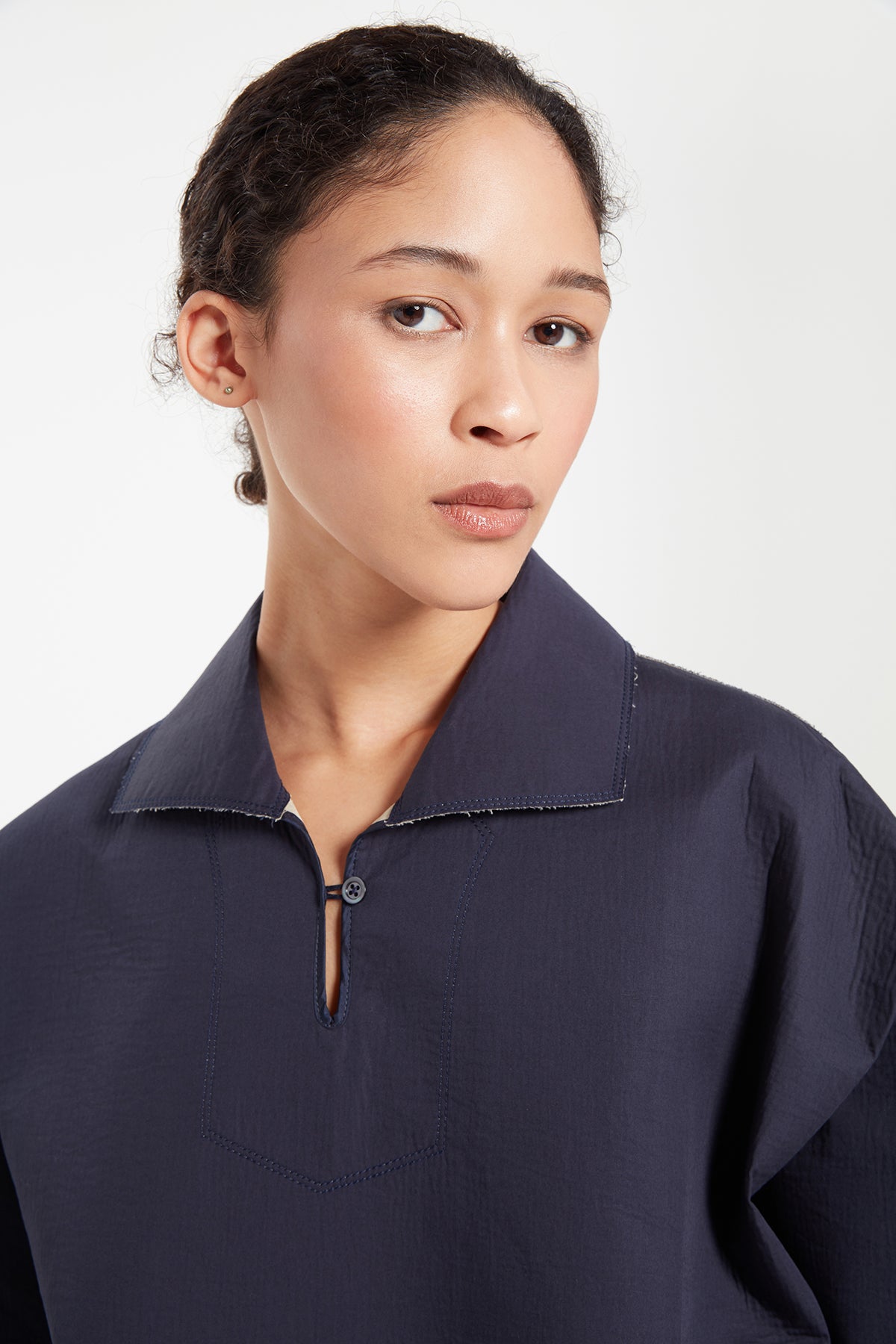 Alison Bis Shirt in Navy | Noon By Noor