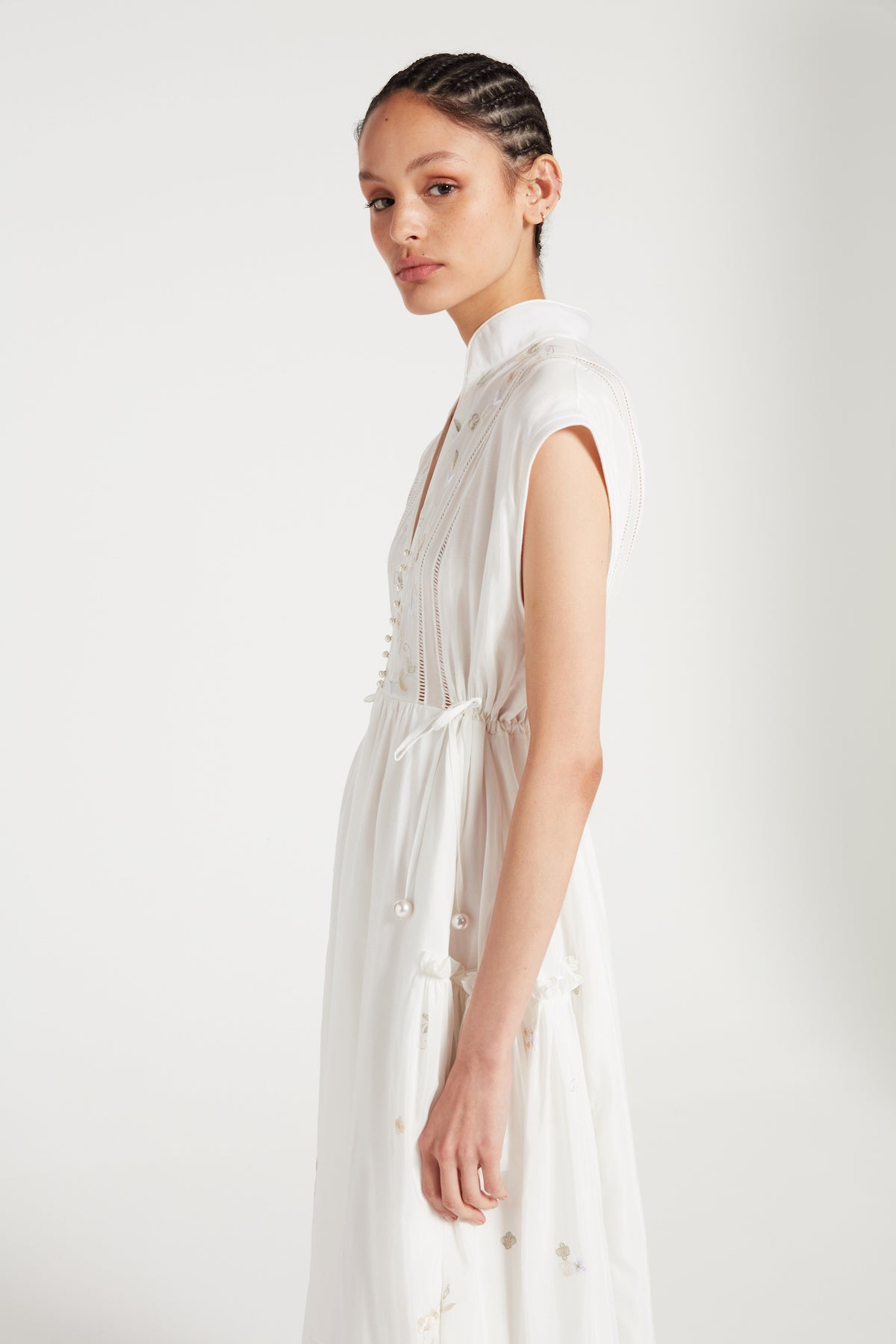 Amy Dress in Soft White | Noon By Noor