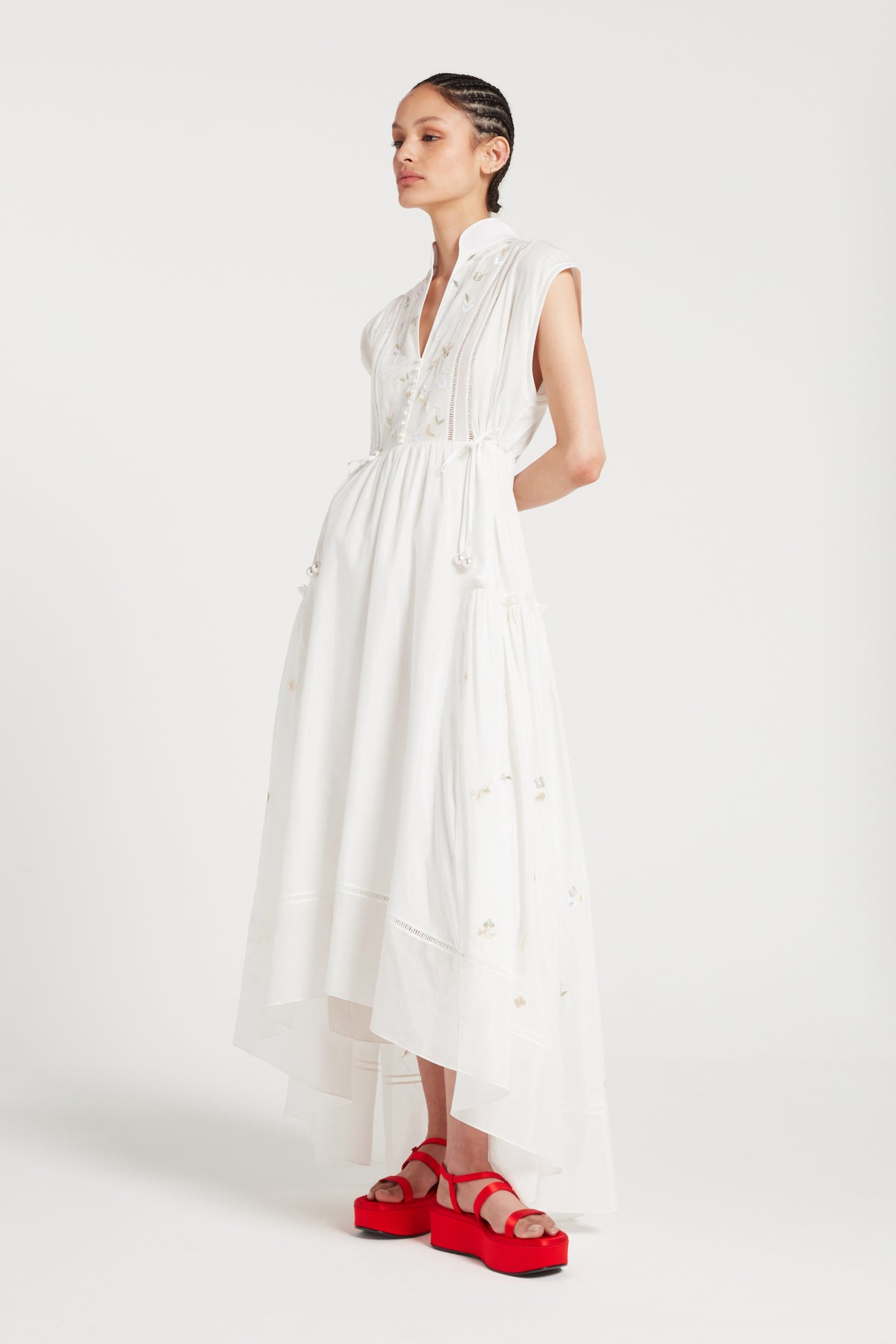 Amy Dress in Soft White| Noon by Noor