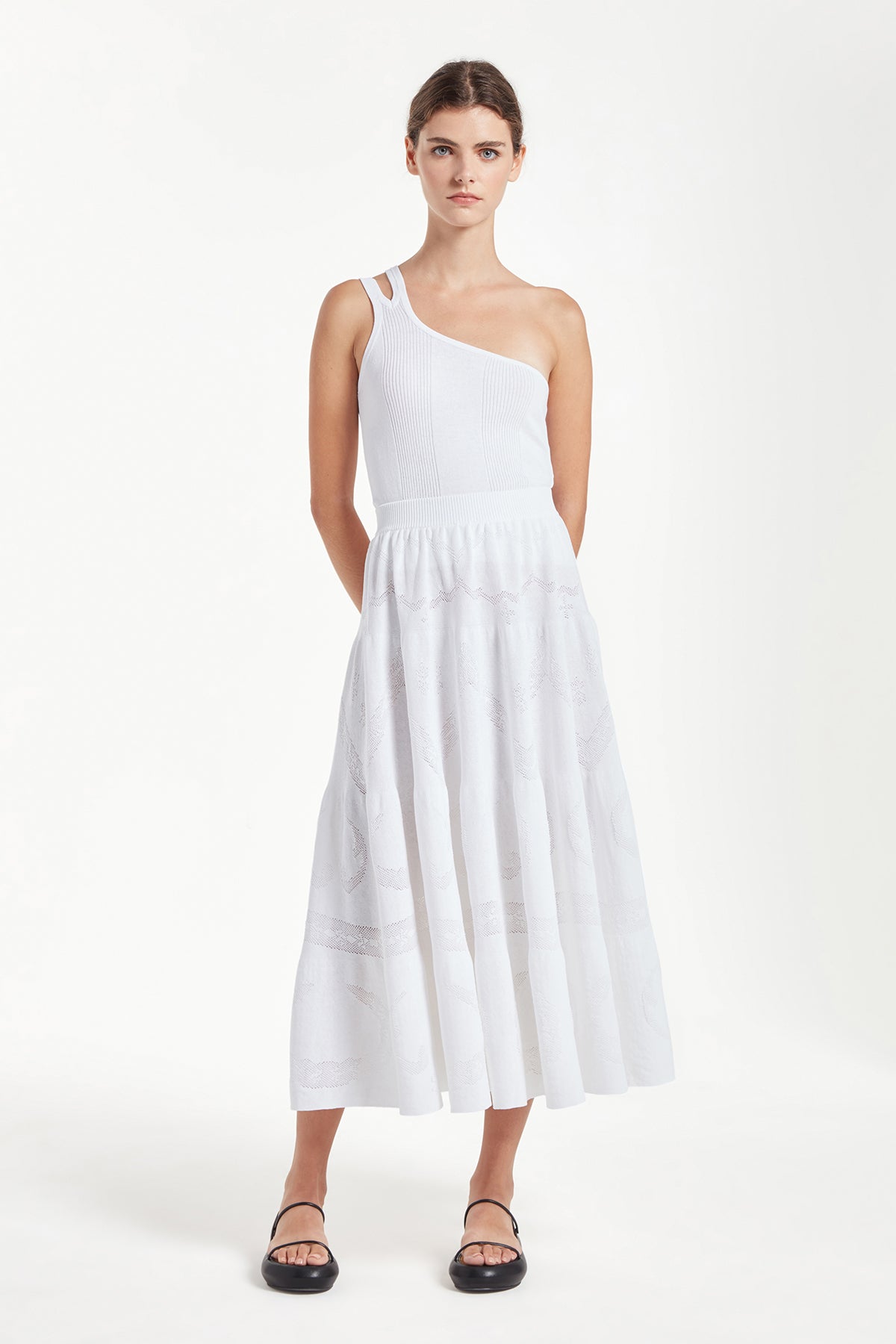 Tatiana Skirt in White| Noon by Noor