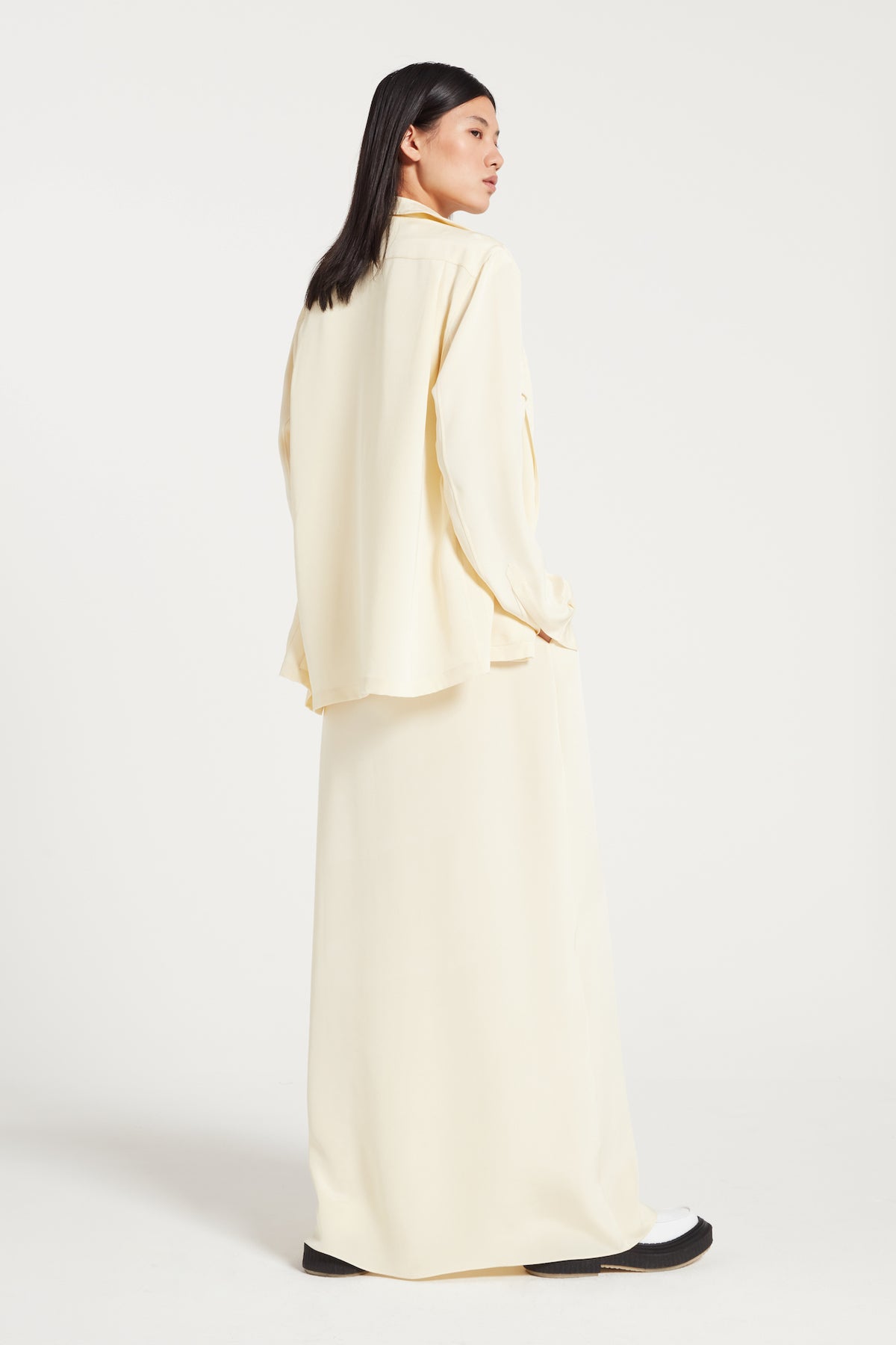 Connie Shirt Jacket in Buttermilk | Noon By Noor