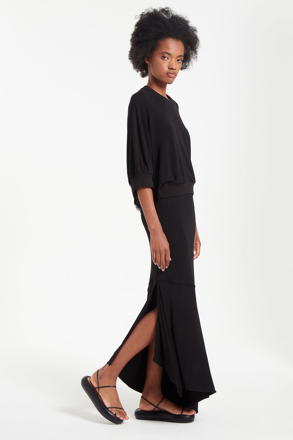 Elousia Bis Skirt in Black | Noon By Noor